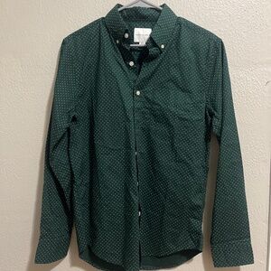 Men’s Small American Eagle Dress Shirt (Dark Green)